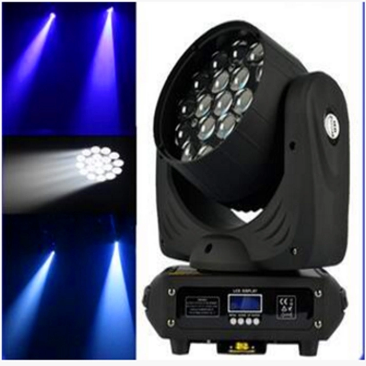 LED RGBW Zoom 19*12W Bee Eye Moving Head Light for DJ Night Bar