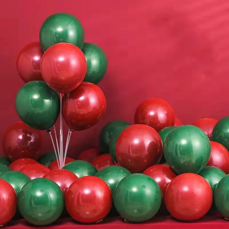 100 PCS Christmas Party Decorations Party Supplies Christmas Latex Balloons