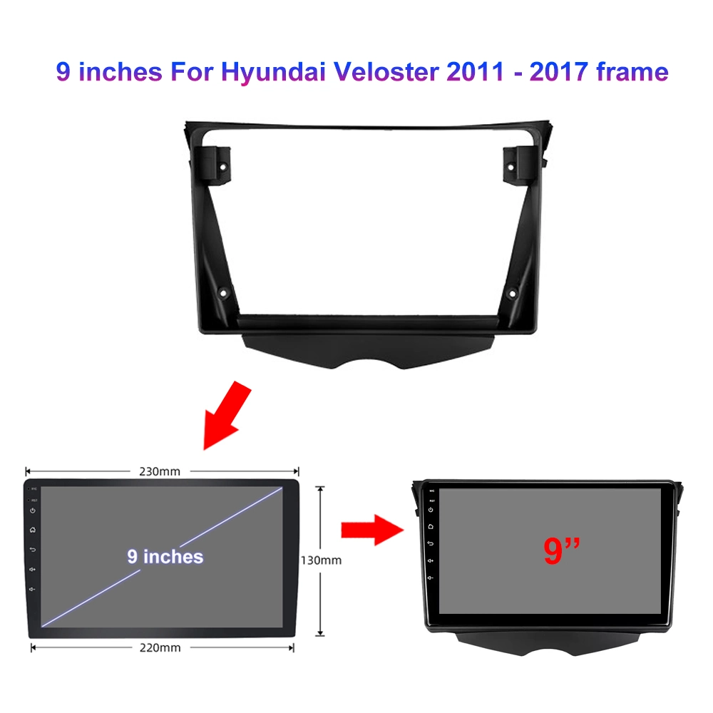 Jmance 9 polegadas navegação GPS veicular multimídia RAM 4G 64G ROM 8 núcleos aluguer de DVD para a Hyundai Veloster 2011 - 2017