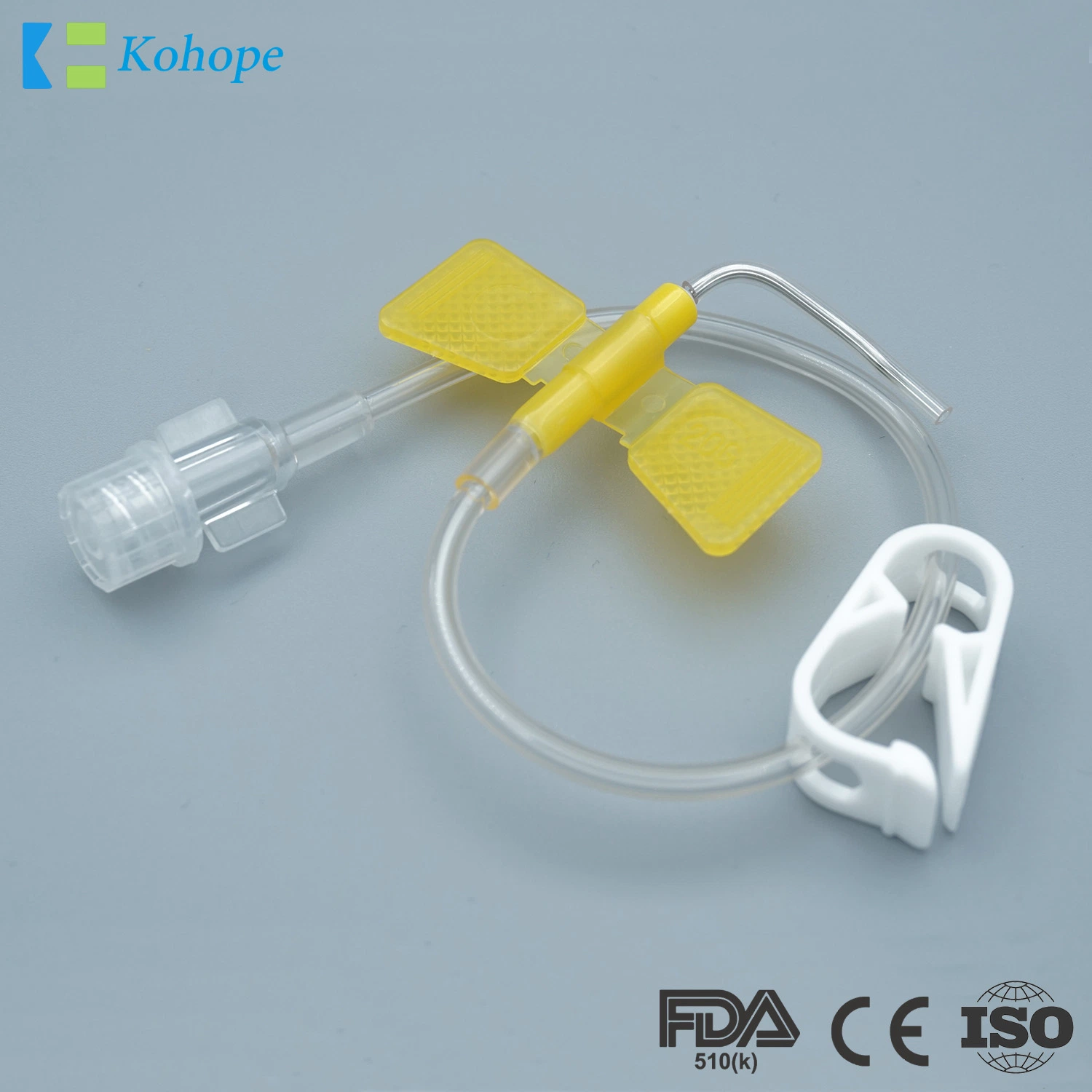 CE ISO FDA معتمد من إبرة الخشب المعقمة مع أو بدون y Port للعلاج الكيميائي المضادات الحيوية Huber Needle مجموعة للمغني استخدم الأحجام 19 جم 20 جم 21 جم 22 جم