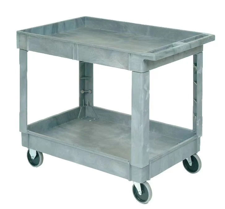 plastic Large Tray Top Service Cart (2 layers)