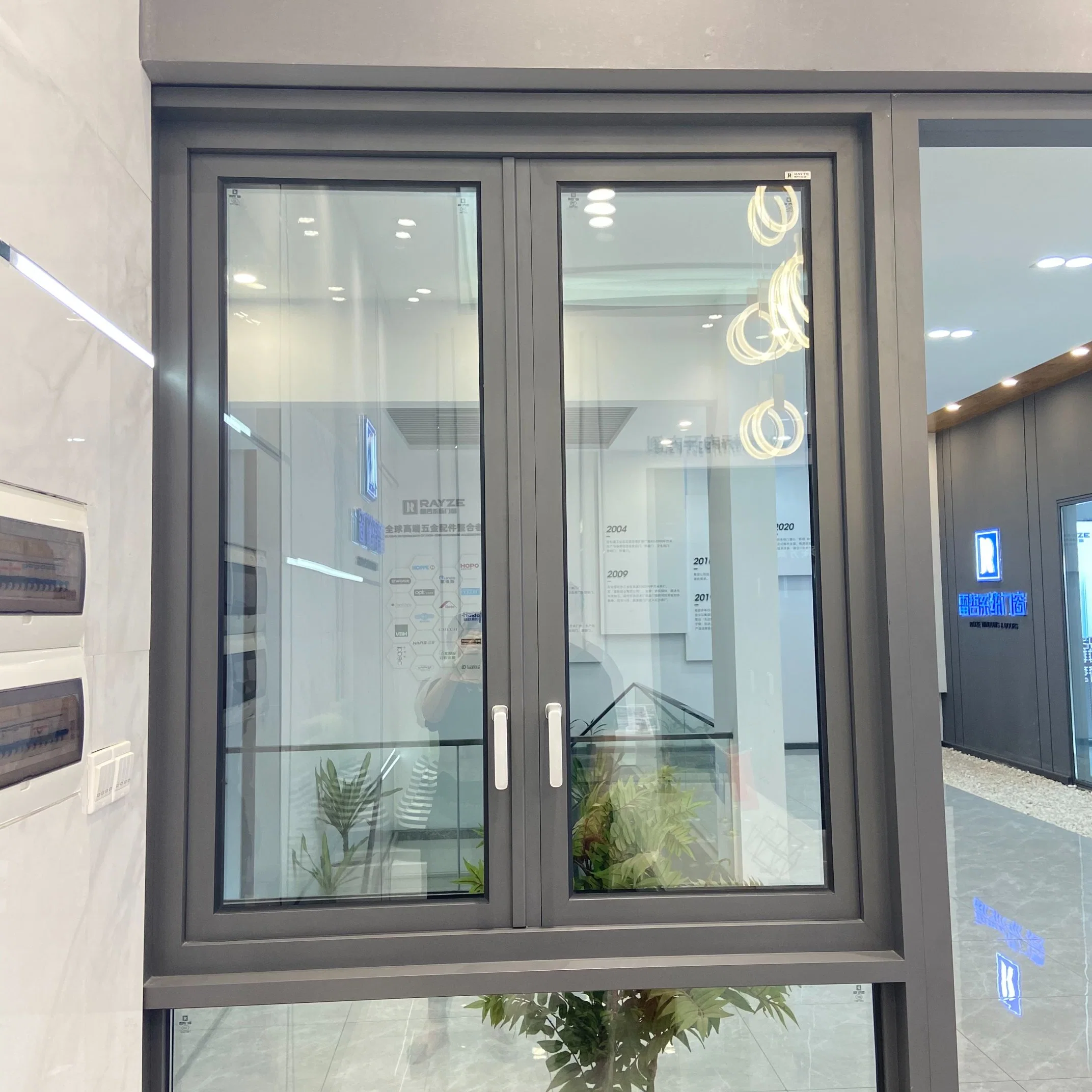 New Design Double Glazed Glass Casement Aluminum Window