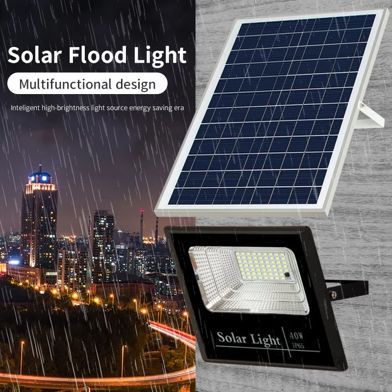 Calidad y durabilidad 100W Kit de Energía Solar Iluminación de Hogar Solar Sistema Solar Flood Street Light con cargador de teléfono móvil para Mercado de África