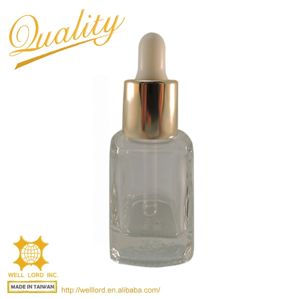 Glamorous Transparent Sparkling Dropper Bottle 30ml Gold Dropper Plumper Brighter Skin Effect Essence Cosmetic