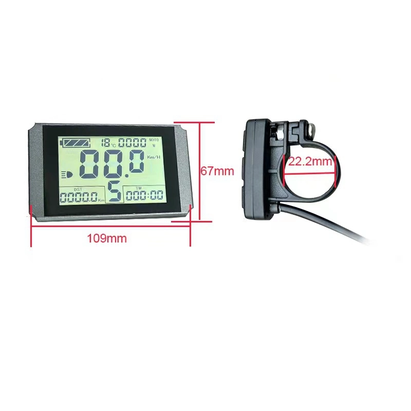 Elektrofahrrad Kt Display LCD10h 36V 48V Universal Display Geschwindigkeit Messgerät mit wasserdichtem Anschluss für E Scooter Umbausatz