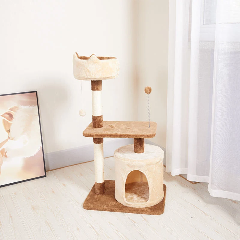 Muebles de estilo madera de la casa de gato Sisal Cat Escalada torre gato Árbol