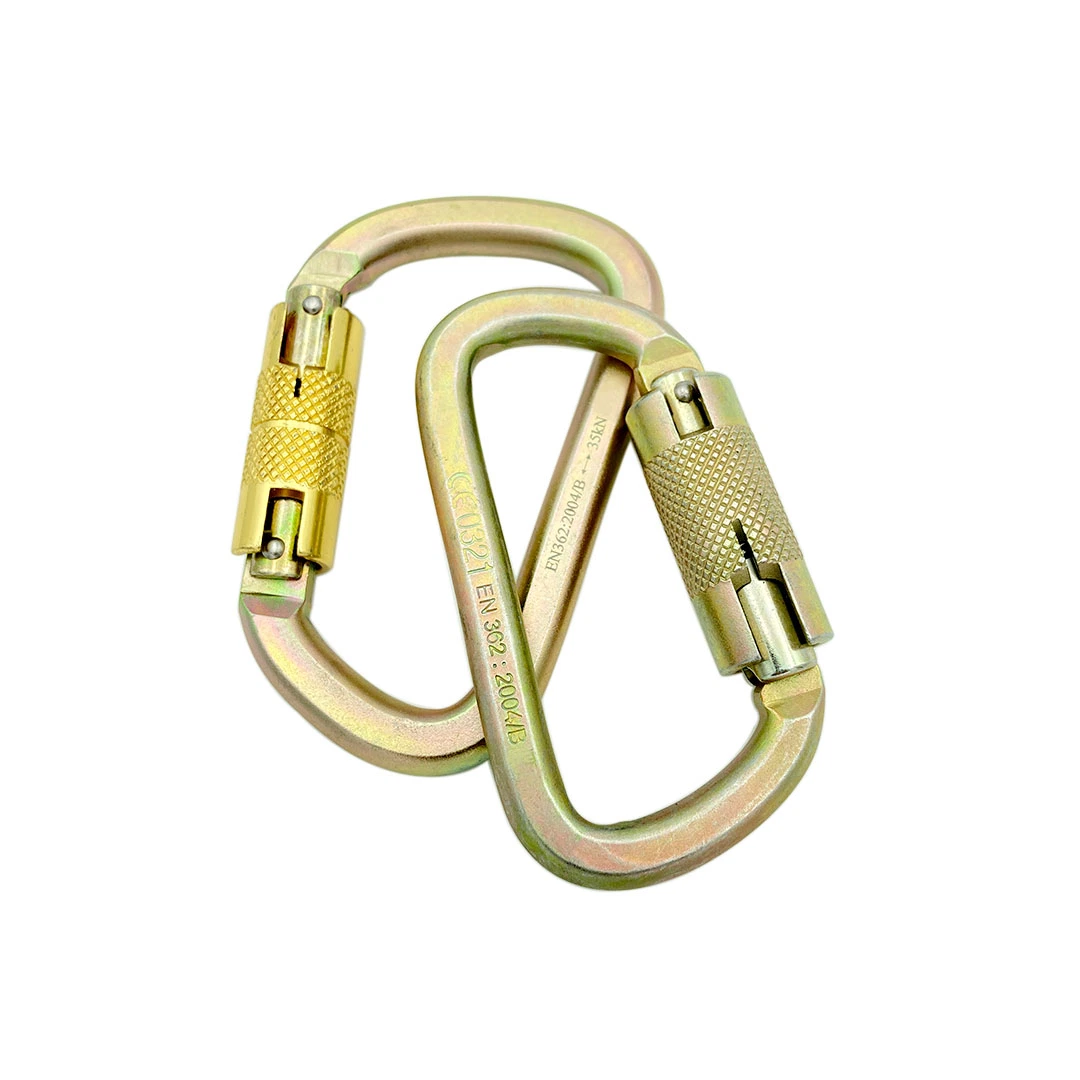 Custom 35kn Self-Locking 7075 Aluminium Spring Fall Protection Safety Belt Carabiner Hook