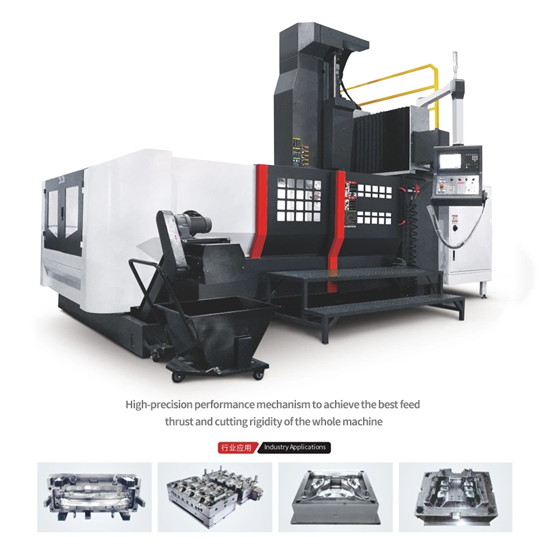 Heavy Duty CNC centro de mecanizado de pórtico Gmc3018 doble columna fresadora de pórtico