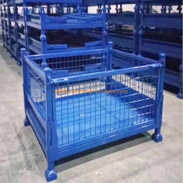 Welded Mesh Cage Mesh Wire Foldable Folding Metal Stacking Container Pallet Cages