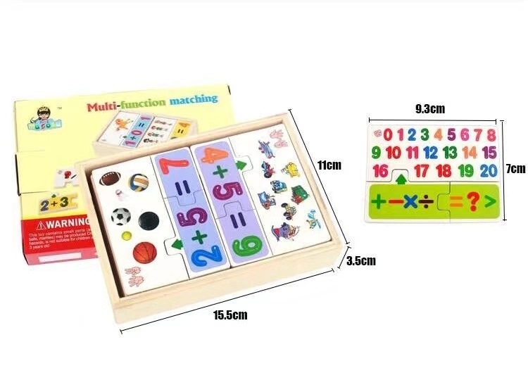 Montessori Wooden Number Math Game Sticks Puzzle Calculate Game Learning Counting Kids Gift Teaching Aids Wooden Toys for Child