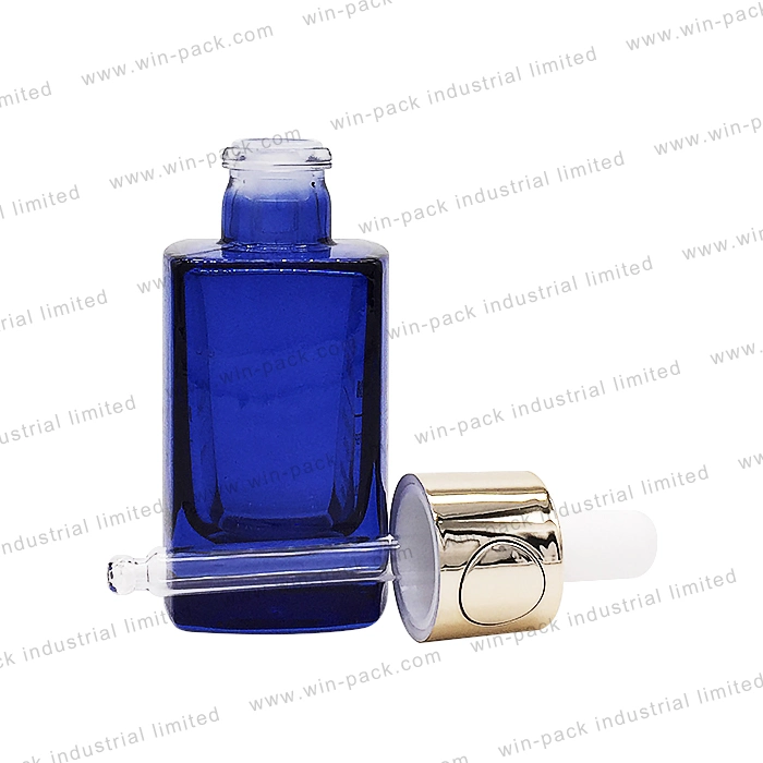 30ml 60ml 90ml Diseño especial vidrio cuentagotas material de vidrio Con forma de rectángulo de engarce en cuello de botella y cuentagotas