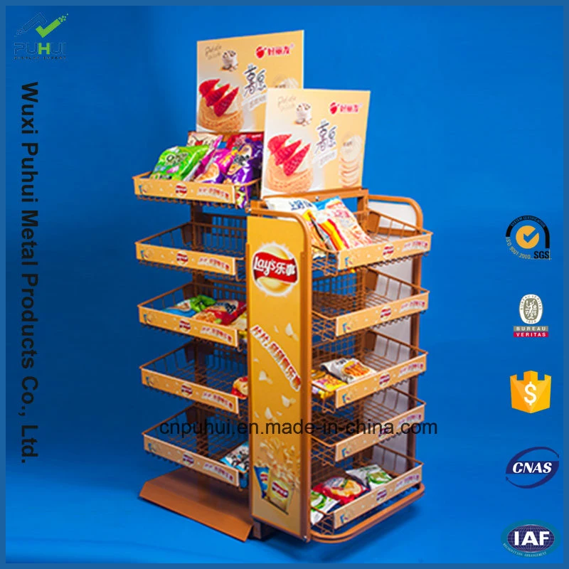 Grocery Stores Metal Wire Counter Snack Food Display (PHY1016F)