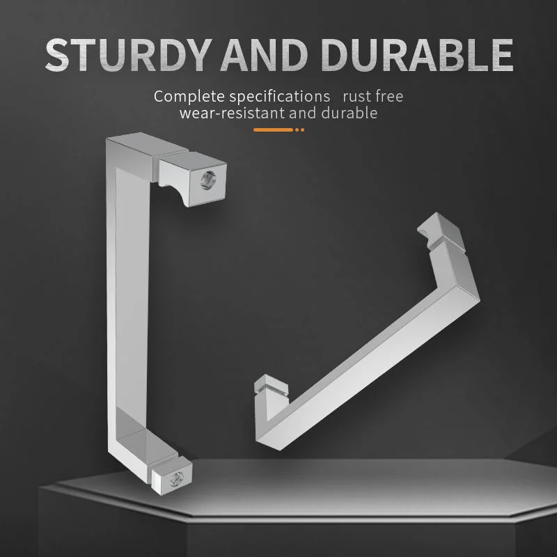 China Simple 304 Stainless Steel 200mm Hole Distance Sliding Shower Glass Door Pull Handles