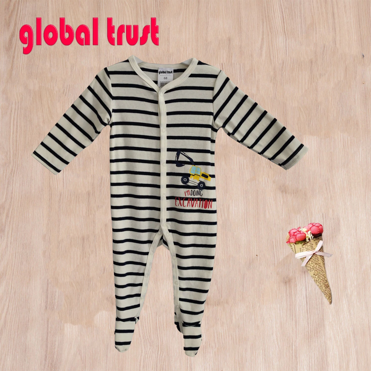 Baby Newborn Winter Bodysuit Striped Romper Baby Unisex Toddler Clothes