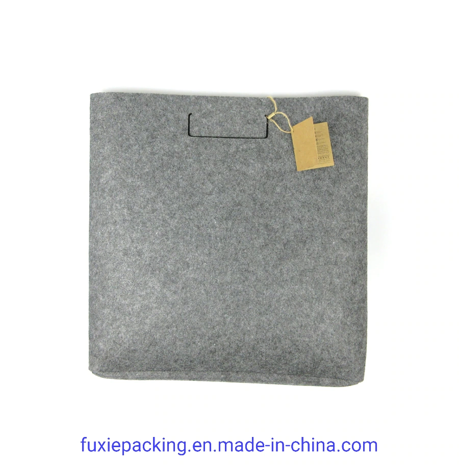 Tablet Bag Lightweight Large Capacity Grey Felt Tote Bag Big Size Cut Soft Document Magazine Bag