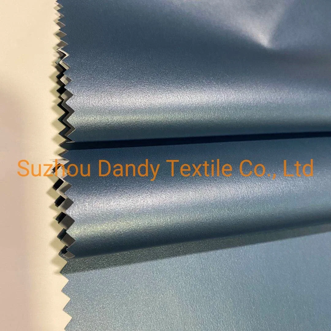 High quality/High cost performance Waterproof 82GSM Textile Fabrics Metallic Foil Film Lamination 50d Pongee Polyester Fabric