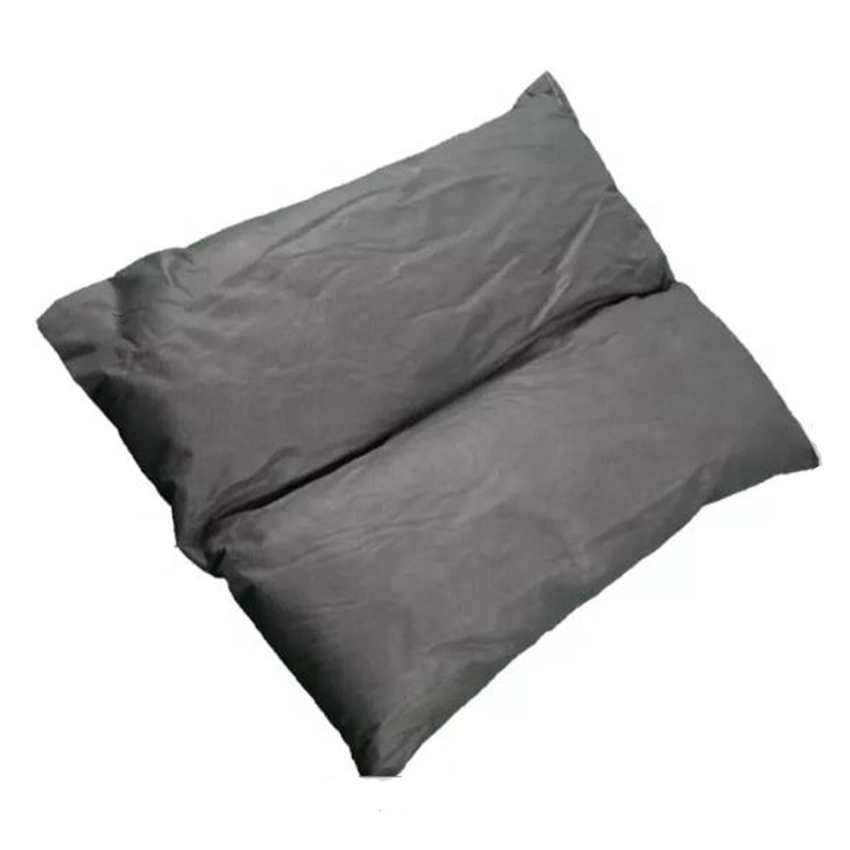 Coussin absorbant 100 % polypropylène pour huile chimique dangereuse noir