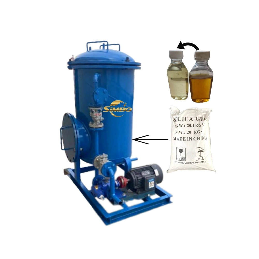 China Double Filter Tank Oil Purification Machine Inside Fill Silica Gel