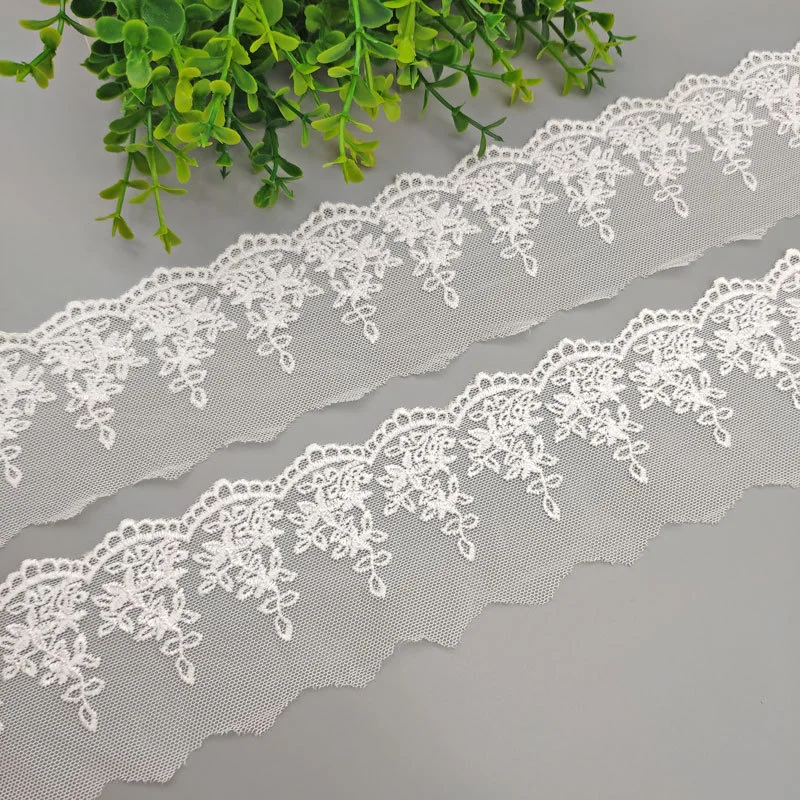 New Style Fancy Cotton Embroidery African Lace Fabric for Wedding Dress Garment Accessories