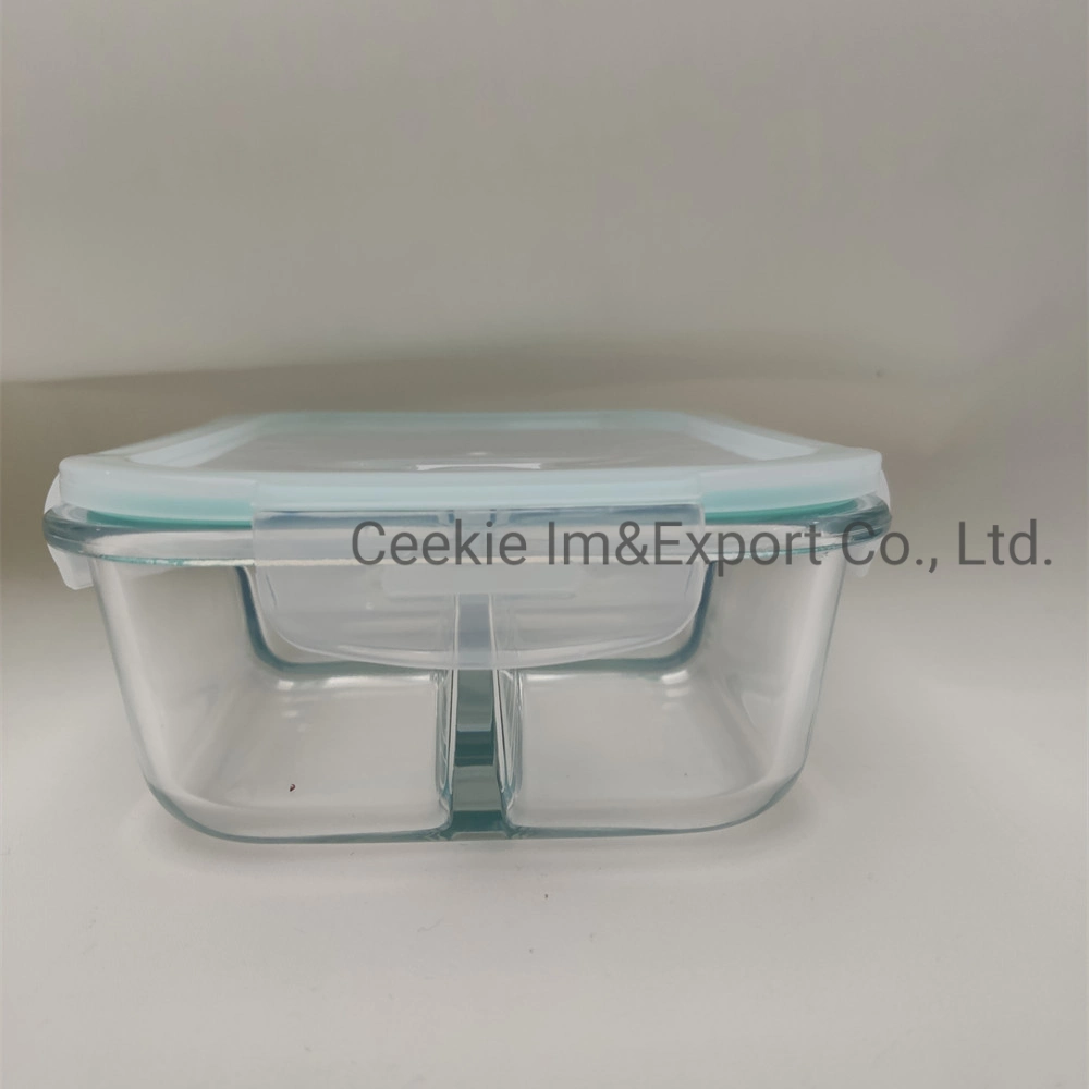 Microwaveable horno de vidrio Vidrio de borosilicato de alta cocina segura Contenedor de comida Lunch box