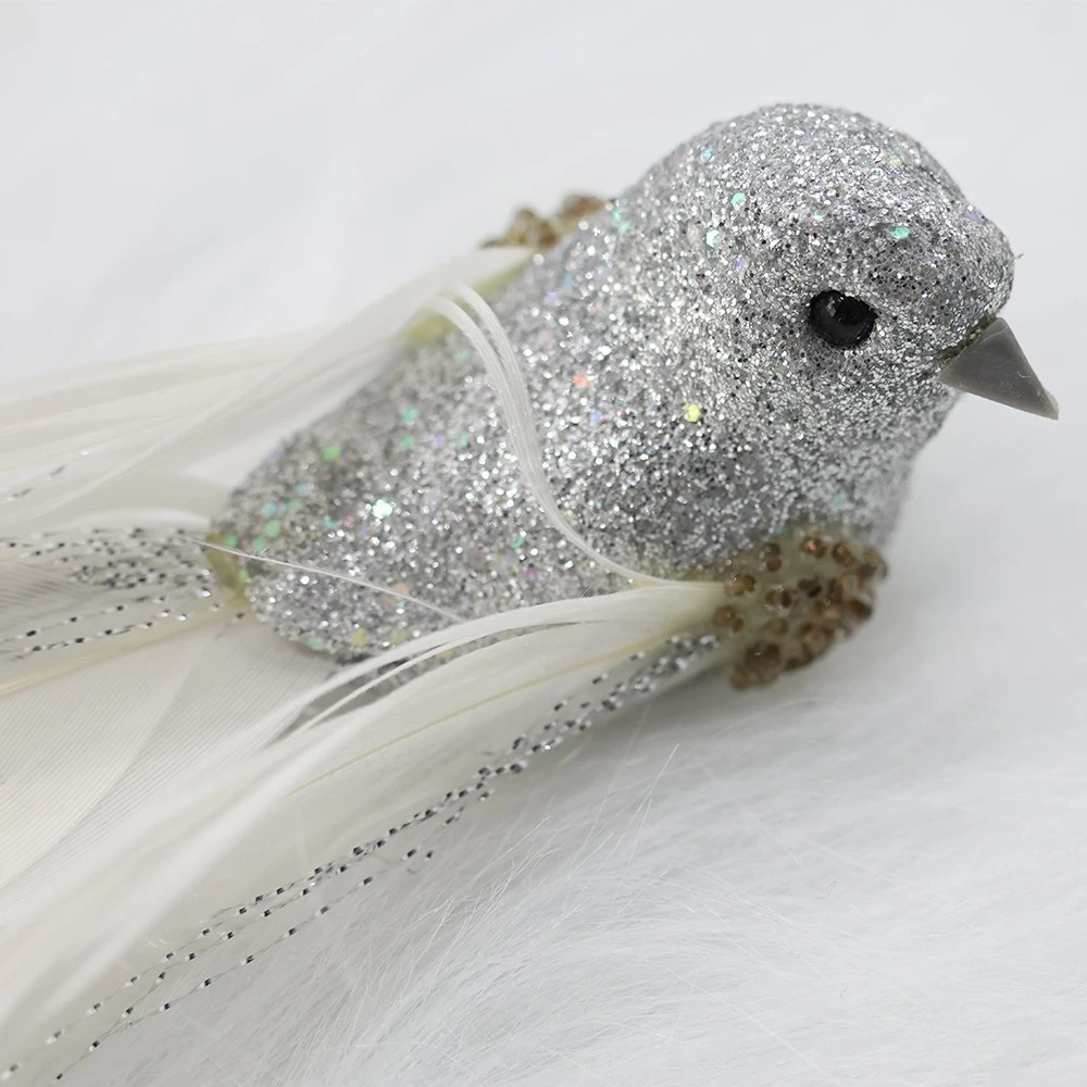 Inunion High quality/High cost performance  Colourfull Artificial Feather Bird for Christmas Decoration