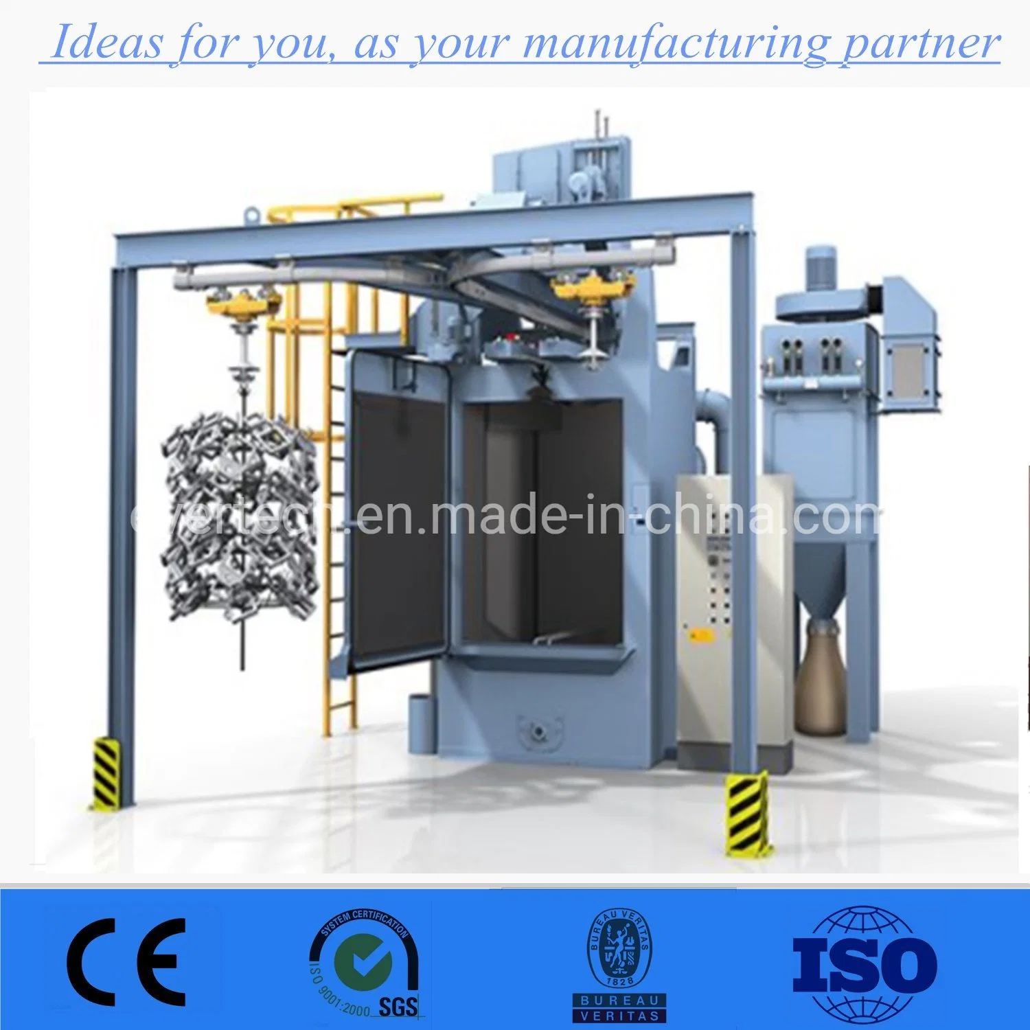 Coil Spring Shot Blasting Machine / Hook Hanging Type