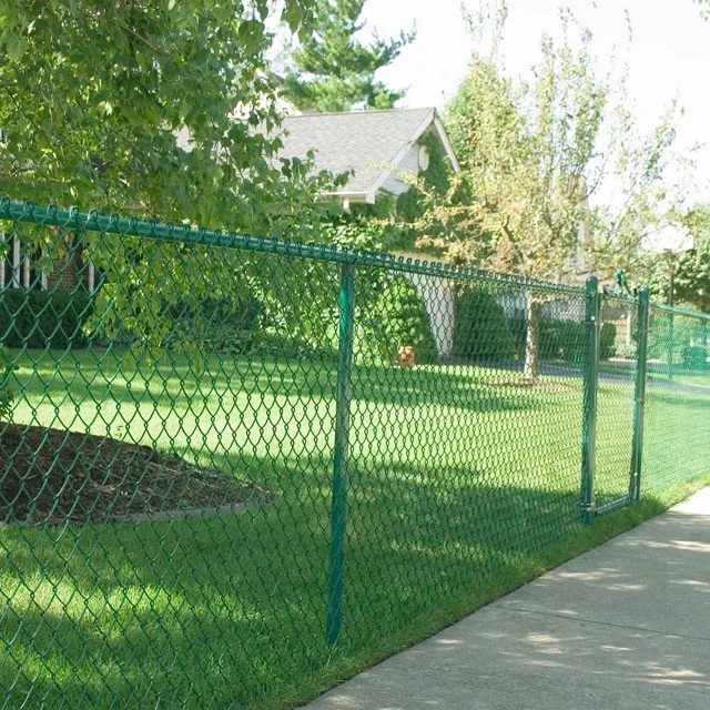 4 FT X 50 FT Steel Backyard Home Barrier Border Green Chain Link Fence Fabric.