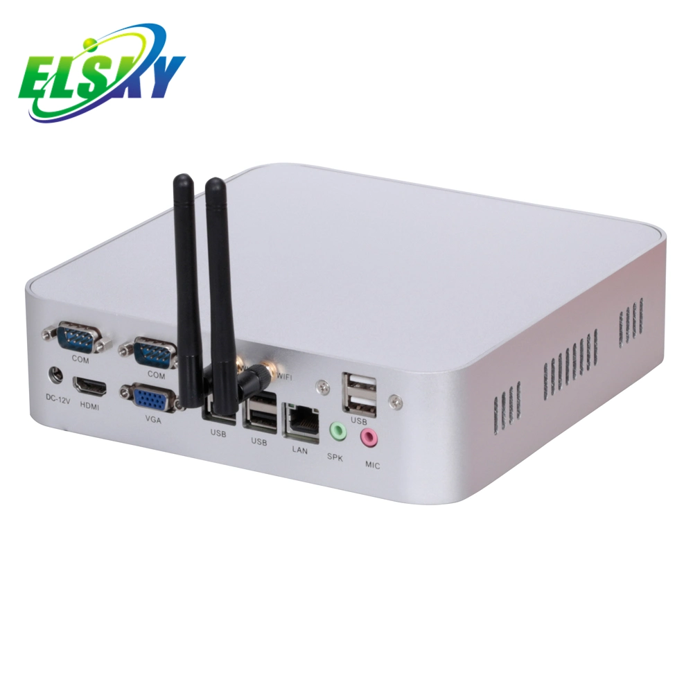 Mini PC HD4000 Elsky Fanless con placa base Mini ITX 10th Unidad de disco duro SSD Gen Dual Core I3-10110u SATA3,0 2*COM Power 12V 4K pantalla