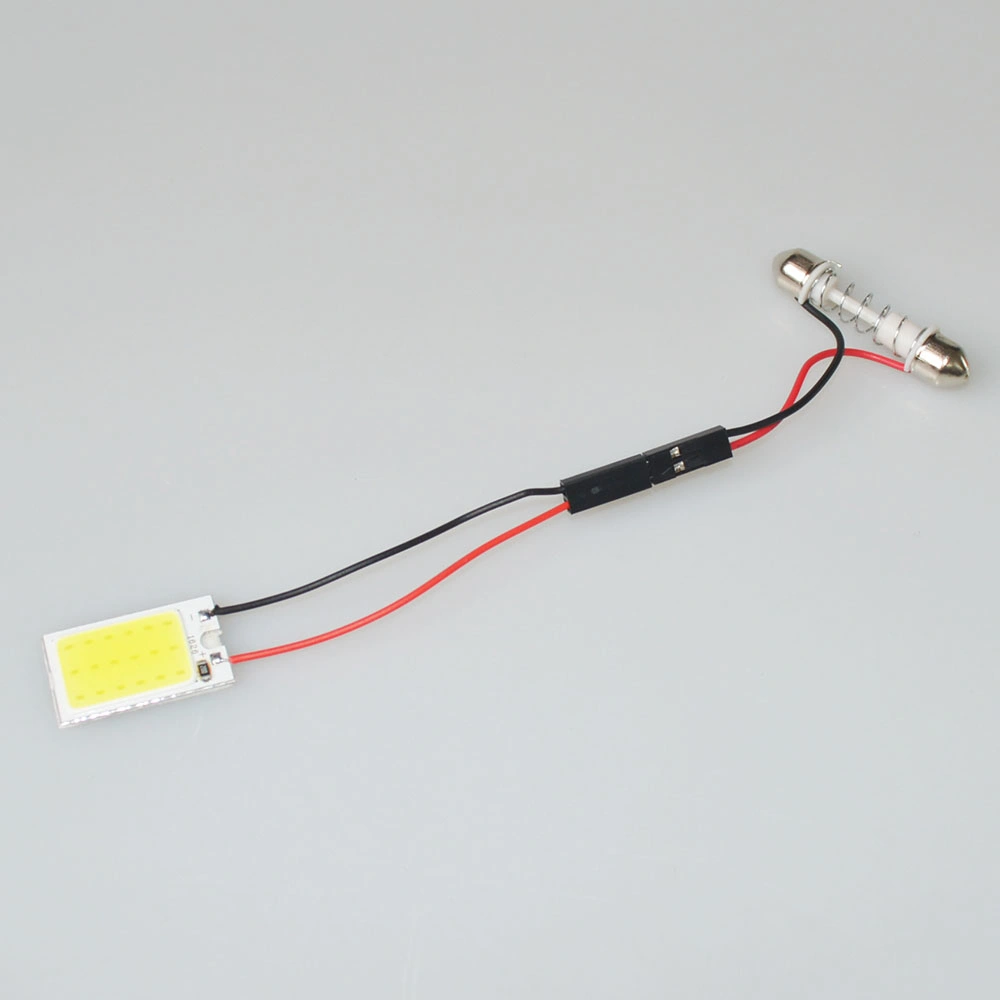 12V Lampe de lecture intérieure blanche pour voiture, éclairage de dôme, ampoules T10 W5w LED COB 18SMD, éclairage de panneau de toit de véhicule Festoon.