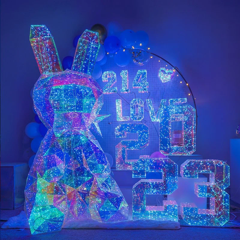 Huge Rabbit LED Gifts Festive Wedding Decorative Party Night Light Birthday Gifts Easter Valentine's Day Christmas Ornaments