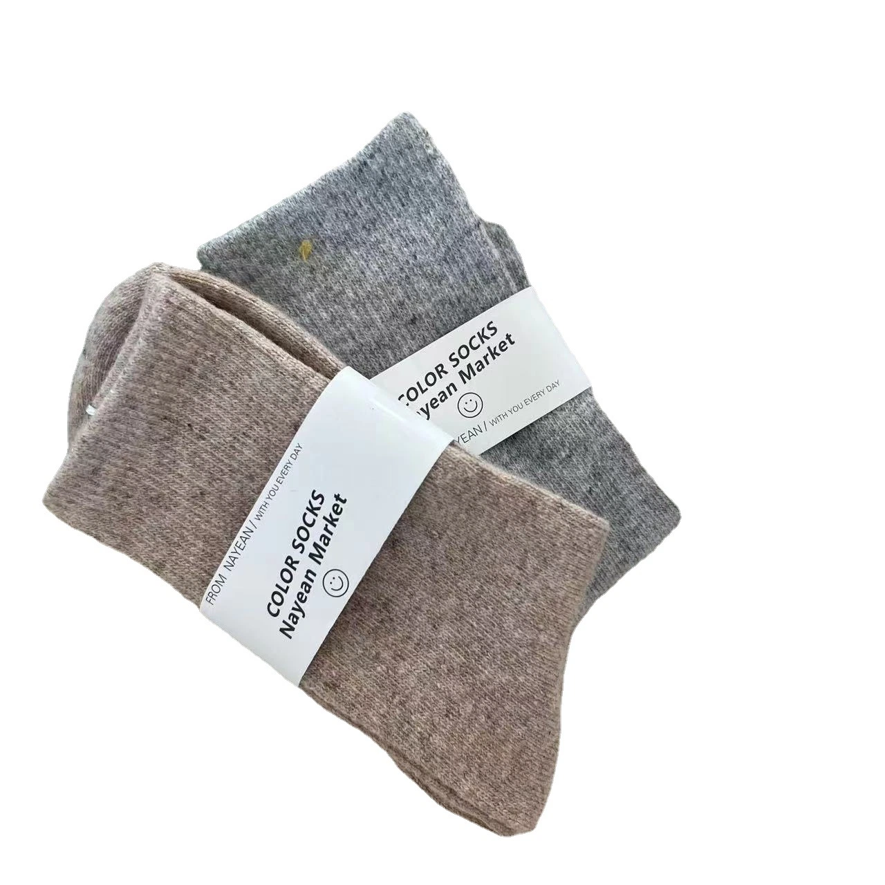 Spring and Autumn Thickened MID-Thigh Female Wool Korean Ins Wind Soft Dense Pile Socks