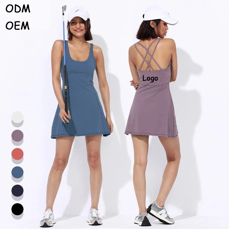 Yoga Wear Tennis Skirt Tennis Dress Quick Dry Sports Culottes Suit Pocket Shorts Badminton Suspender Skirt Sport Wear