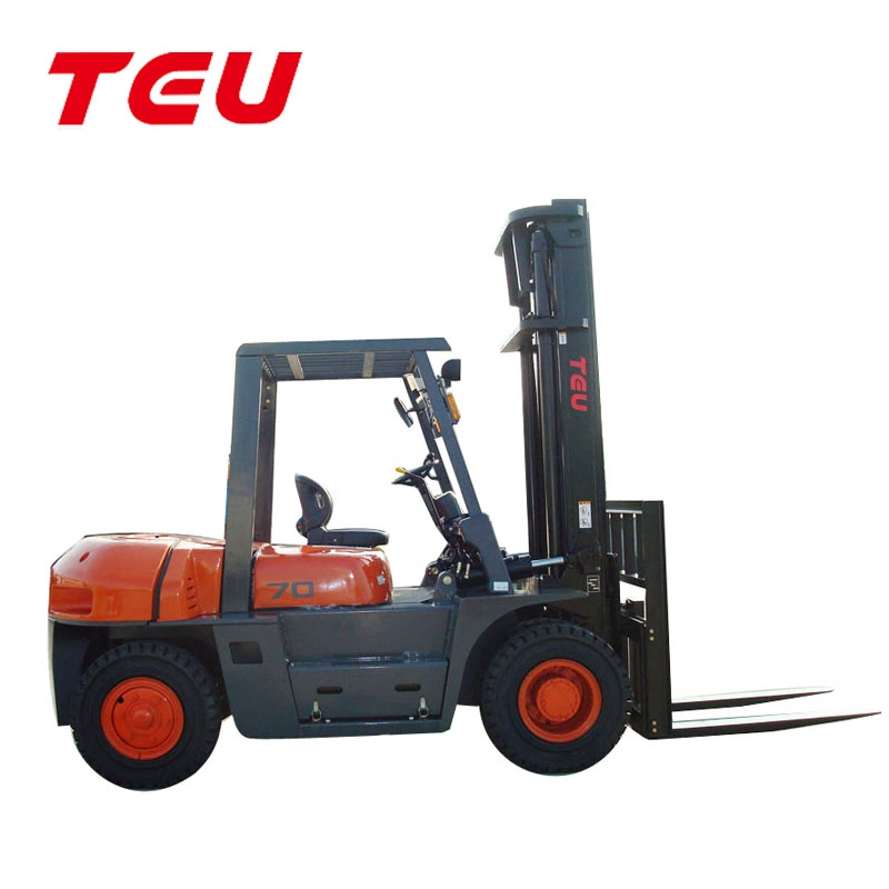 China Teu 7t Diesel Automatic Hydraulic Transmission Forklift