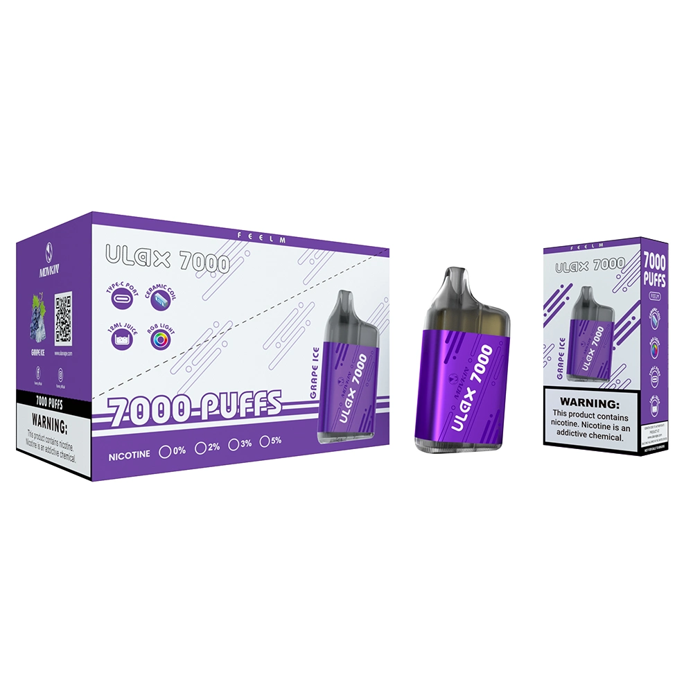 Low MOQ Bulk Price Randm Ulax 7000 Puffs Fast Delivery Disposable/Chargeable Vape