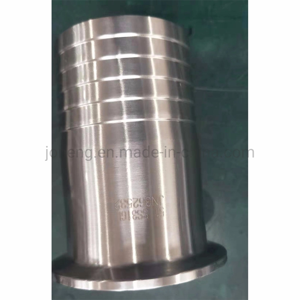 Joneng Stainless Steel Sanitary 14mphr Triclover Hose Barb Pipe Joint (JN-FL 4002)