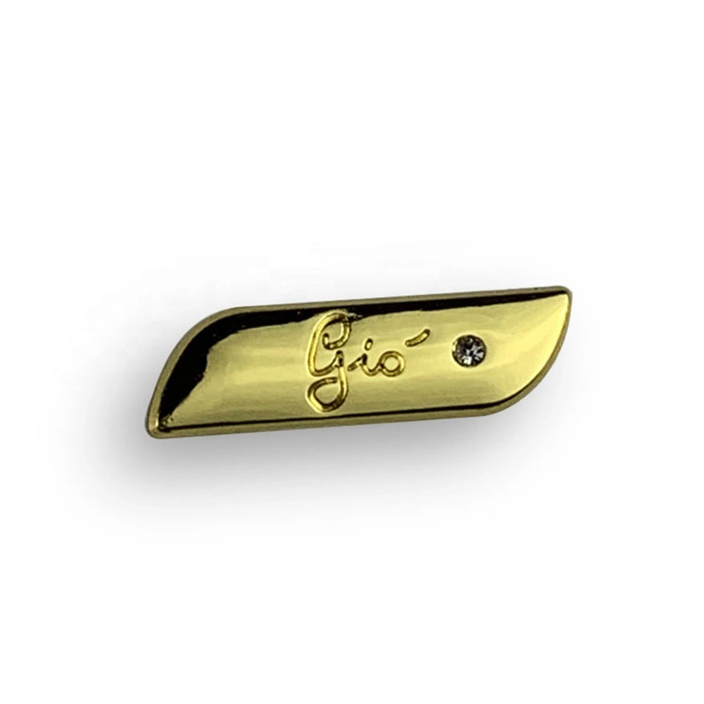 De metal dorado bolso personalizado el logotipo de la etiqueta de metal Las etiquetas de etiqueta para el bolso