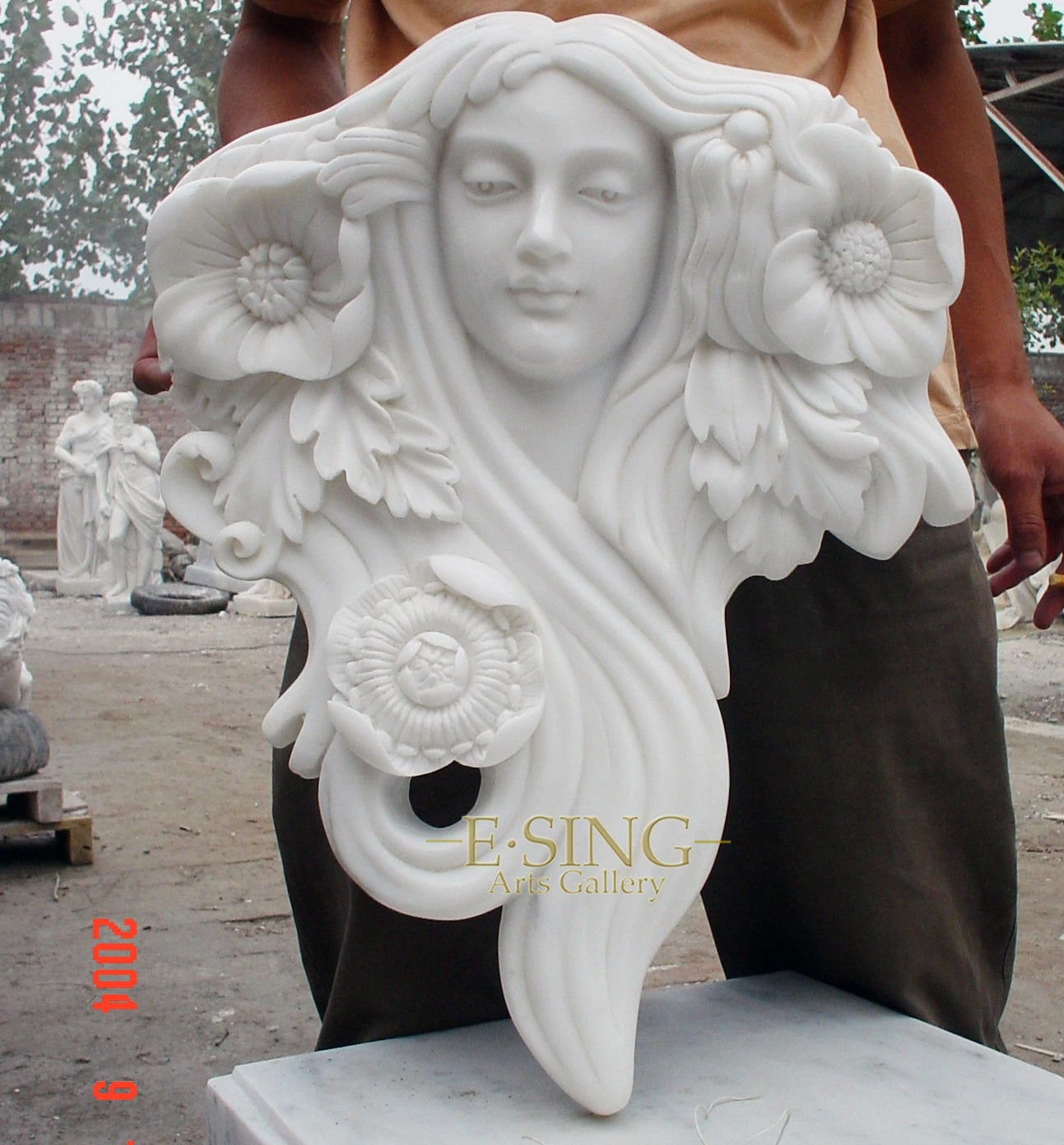 Cheap Wall Decoration Marble Carving Relief Sculpture for Home