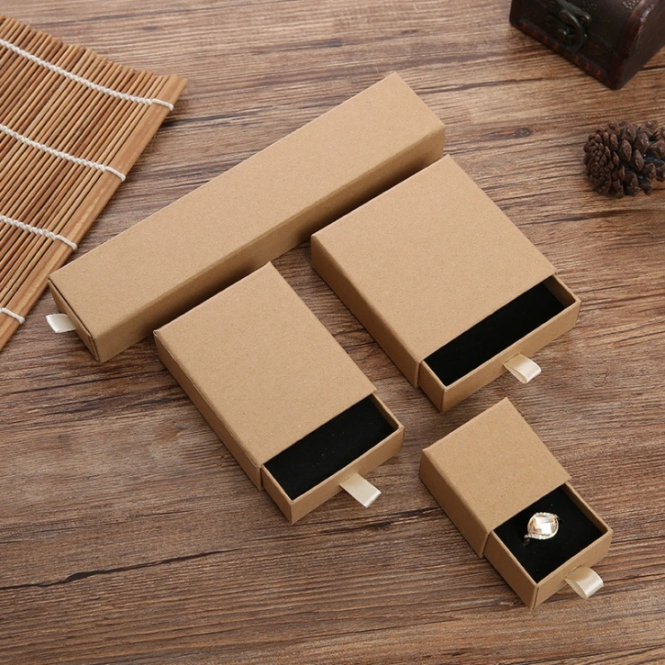 Colorful Stand-up Gift/ Cosmetic/ Jewelry Storage and Packaging Paper Case Box with Drawers