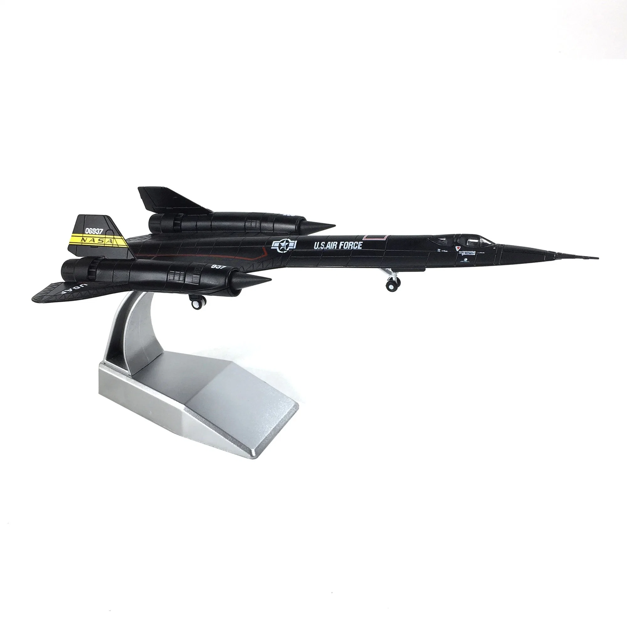 Sr-71 Blackbird Vehículo (Escala 1:200) Modelo de avión de combate Black Raptor Diecast Airplane