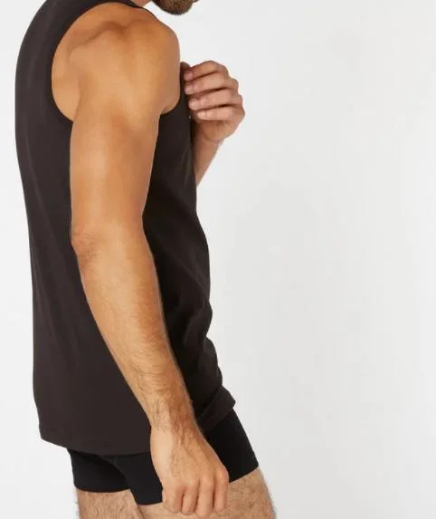 Good Quality Bamboo Fabric Men Vest Top Clothing