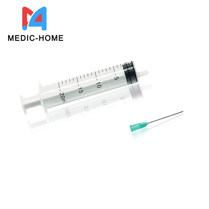 Medical Disposable Sterile 3-Parts Syringe Luer Lock Luer Slip with/Without Needle CE ISO OEM