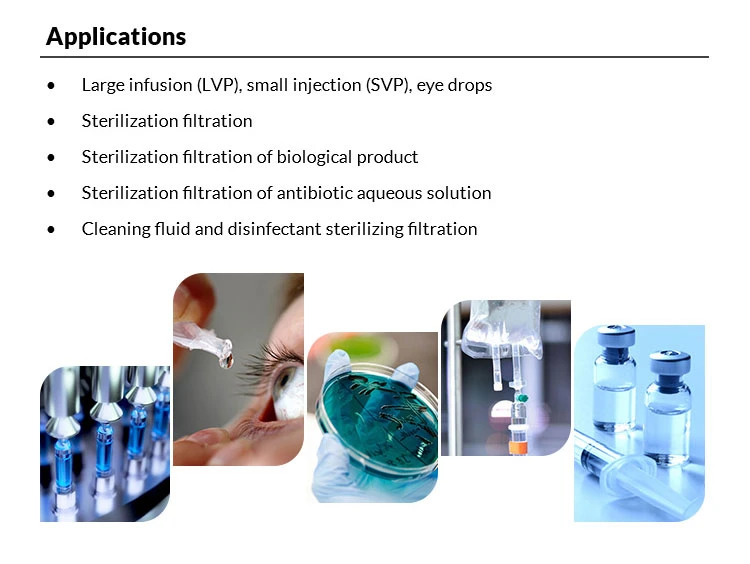 Asymmetric Pes Membrane Filter Cartridge Liquid Food Filter Wine Filter Beverage Filter Excellent Chemical Compatibility