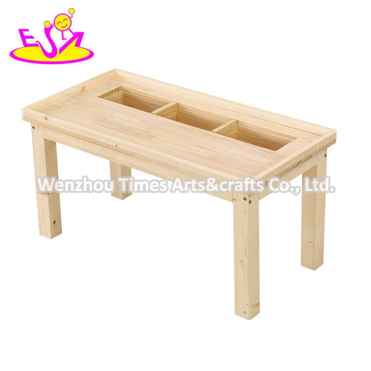 Customize Children Wooden Bloks Play Table with Storage W08g290c