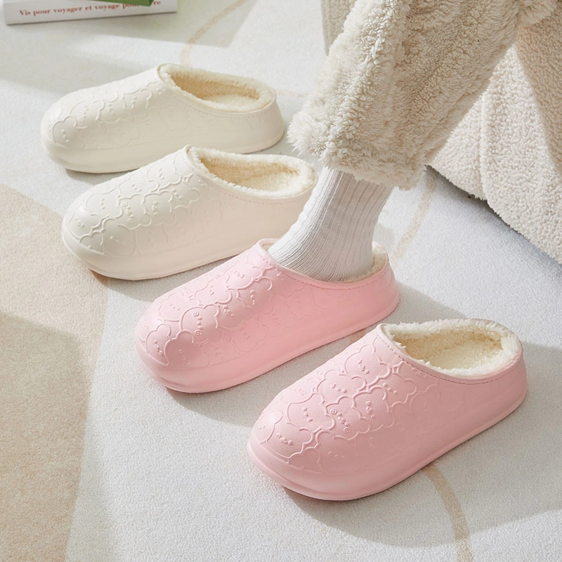 Fashion Cotton Garden Shoes EVA Footwear Slipper Winter Women Bear Slipper