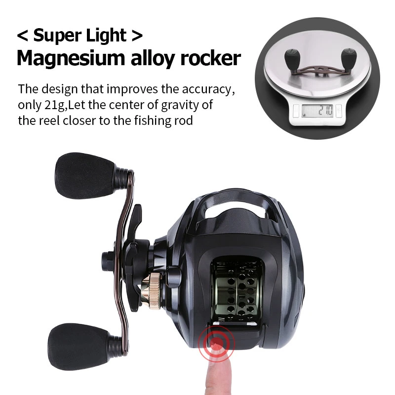 Fw-Wb Bait-Casting Reel 6.3: 1 High Speed 5.5kg Max Drag Saltwater Fishing Gear