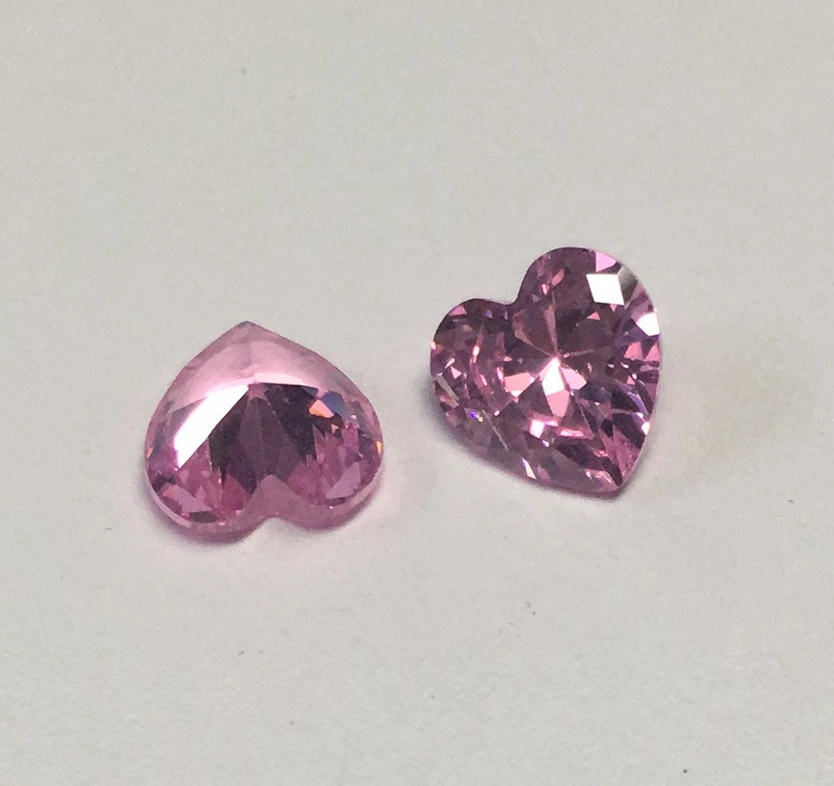 La moda corazón Rosa CZ perlas piedras preciosas Venta al por mayor comercio al por mayor con Made in China