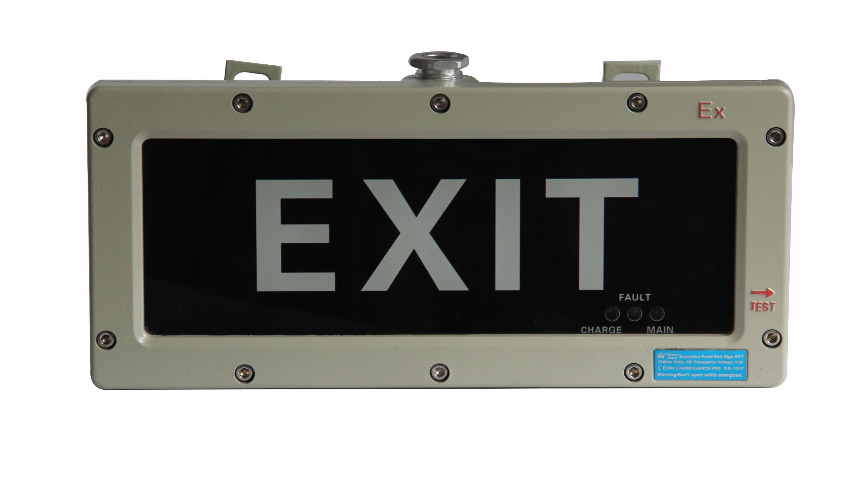 Atex Certificated 1W 2W 3W 6W LED Digital Emergency Light Exit Sign Rechargeable Emergency Light