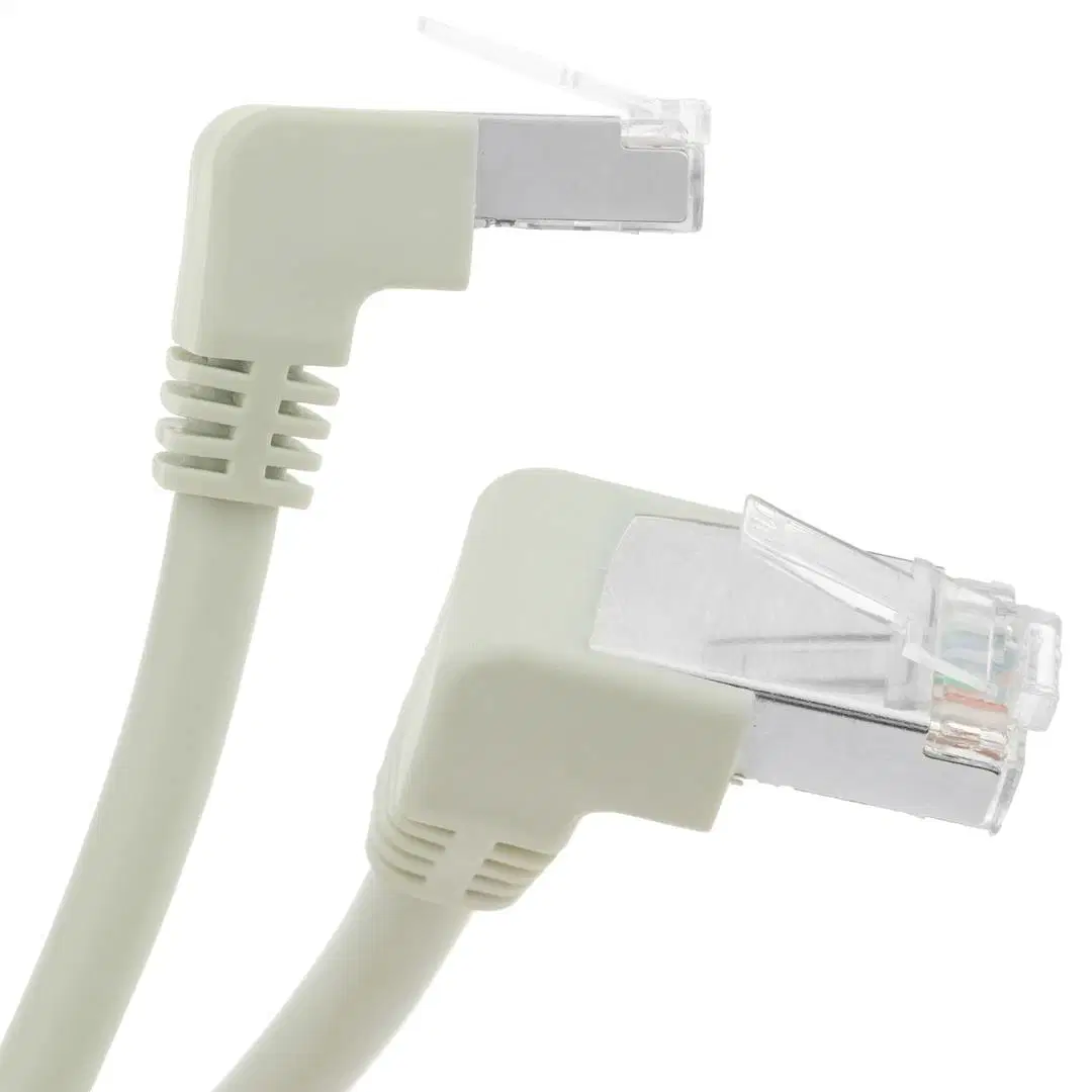 FTP Cat6 RJ45 Right Angle Network Patch Cord 5m for Data Communication