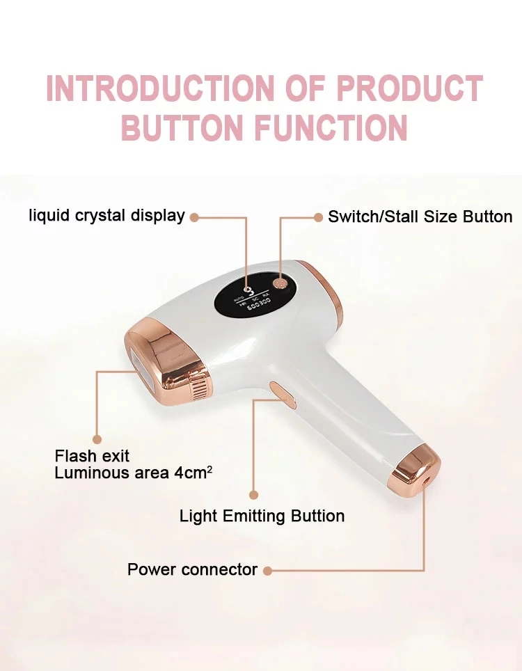 Épilateur épilation sans fil fonctionnement LED éclairage laser IPL Dépose