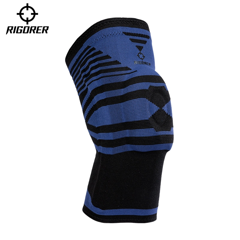 Neue Riemen Druckgestrickte Sport Knieschoner Nylon Atmungsaktives Knie Pads Basketball Running Mountaineering Knieschoner